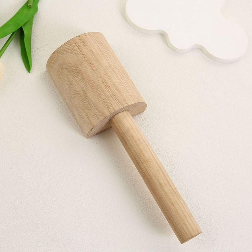 Wooden Mud Hammer Portable Pottery Mud Plate Smooth Clay Paddle Hammer Shaping Porcelain Cup