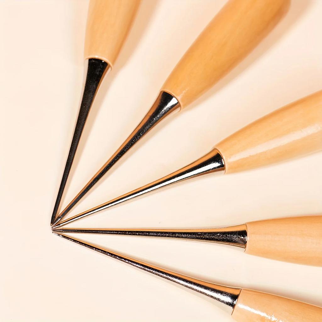 1 шт. или 3 шт. Инструменты из кожи ручной работы Шило с круглым отверстием и ручкой из массива дерева Можно просверлить