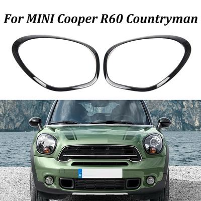 2 шт., глянцевое черное кольцо для фар, накладка, объемная крышка для Mini Cooper R60 Countryman 2011 2012 2013 2014 2015