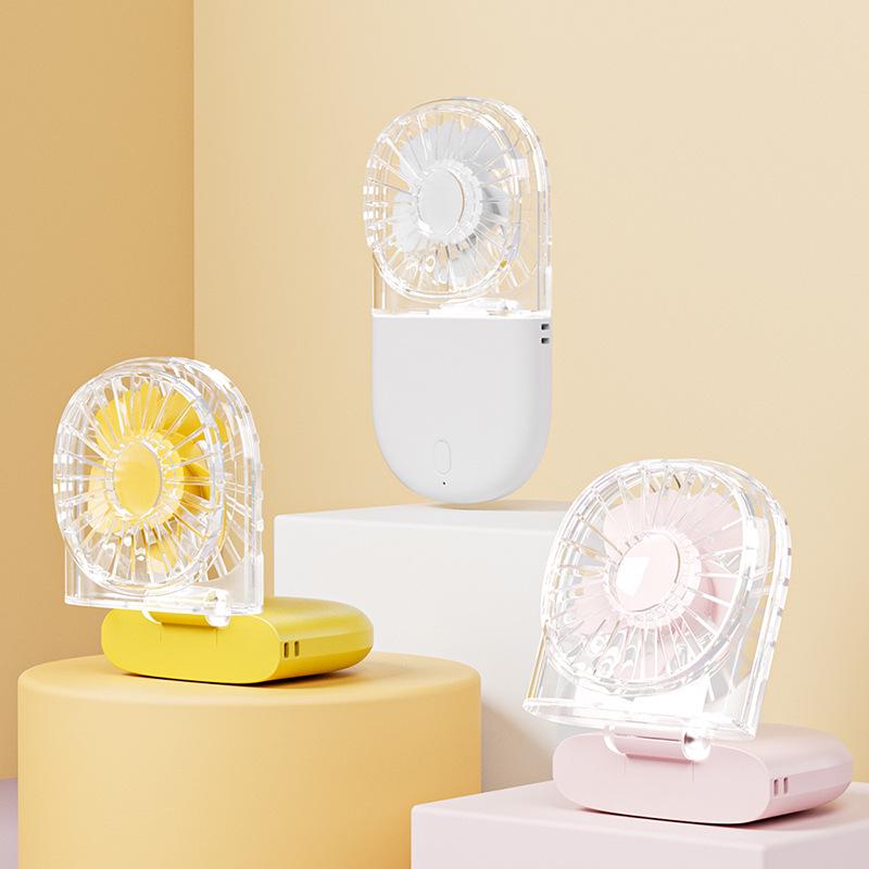 25th Anniversary Folding Transparent Mini Portable Neck Fan for Travel & Camping