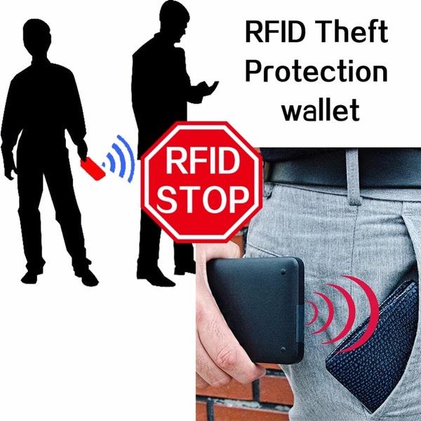 Премиальное качество Защита от кражи RFID Кошелек на молнии для монет Мужской кошелек для современного образа жизни