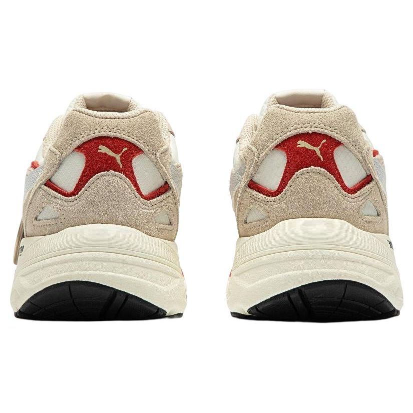 Puma Tevaris Nitro Cny Кожа для изготовления бумаги Удобные Универсальные Полувысокие Повседневные Кроссовки Унисекс Повседневная обувь Бежевый Красный 392947-02