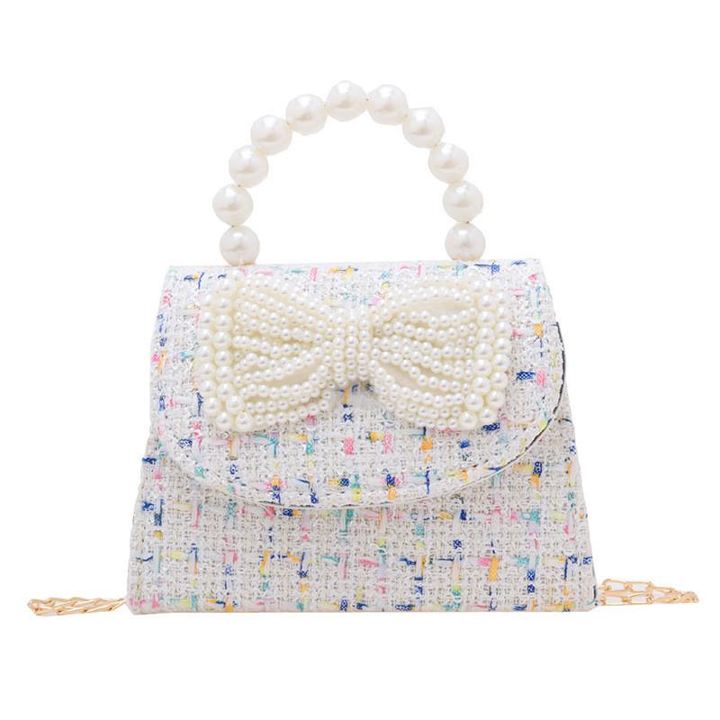 Trendy And Versatile Children's Crossbody Bag With Cute Pearl Bow Perfect For Any Occasion