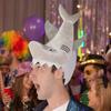 Creative Shark Party Hat Cartoon Plush Animal Cap Costume Accessories Shark Head Cover  Photo Props