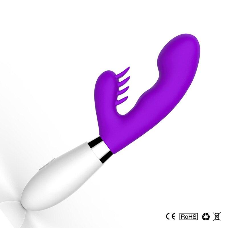 Водонепроницаемый 36-скоростной вибратор для точки G с шипами для стимуляции оральной, клиторской и анальной стимуляции