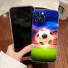 Fire Football Case For Apple iPhone 17 16 15 14 13 12 11 Pro Max 16 Plus 16E 17Air 17Pro Phone Cover Soccer Ball Silicone Funda
