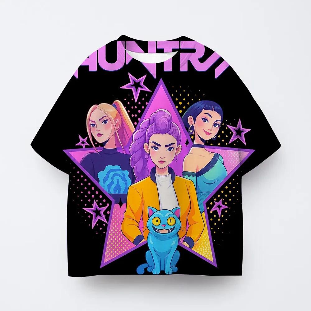 Casual Comfort Short Sleeve Crew Neck Top Fashion Cartoon Printed T-Shirt Girls