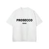 PROSECCO MOOD Хлопковые футболки с принтом букв для женщин, летние, оверсайз, женская одежда, мягкий круглый вырез, женские топы в стиле Y2K
