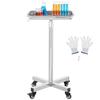 VEVOR Mayo Stand, Stainless Steel Mayo Tray, Load Capacity up to 35 lbs, Adjustable Height 25.2"-39.8"