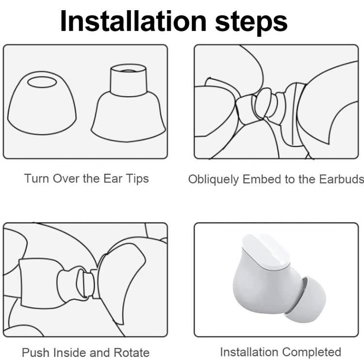 XDcase 3 Pairs Replacement Silicone Ear Tips Kit, S/M/L Size