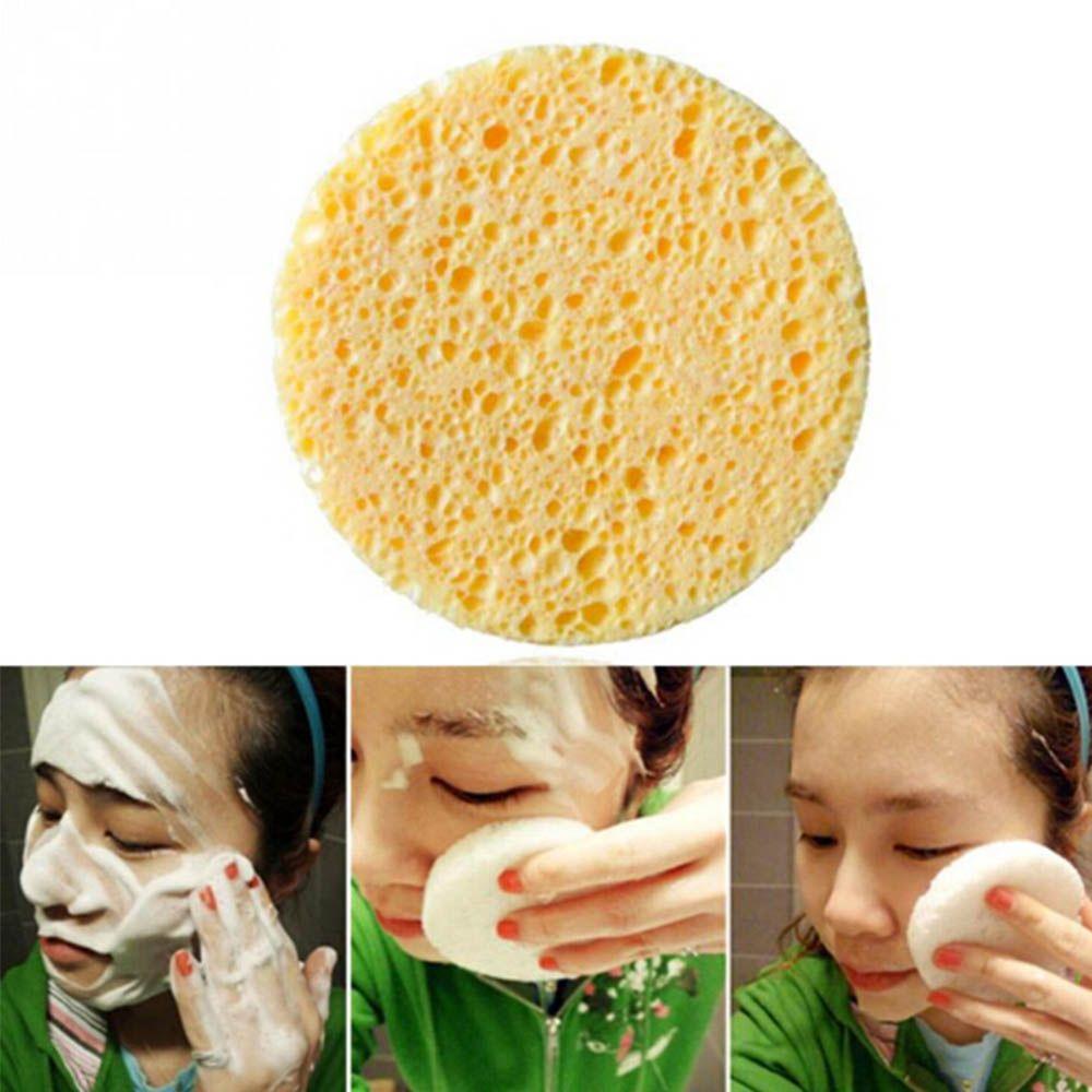 5PCs Soft Round Tools Beauty Face Wash Cleansing Sponge Cosmetic Puff Makeup Pads