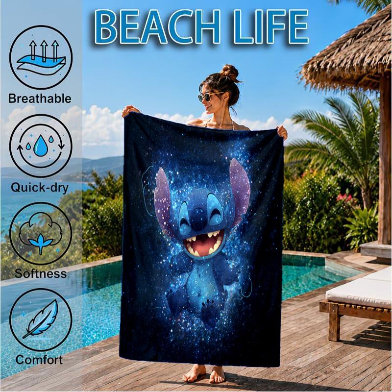 626 Experimental Artwork Printed Microfiber Beach Towel, Soft And Absorbent, Quick-Dry, Ideal for Summer Travel, Beach Essential, Swimming Pool