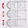 Multifunctional Student Ruler Set - Children's Day Gift with Straight Ruler & Protractor