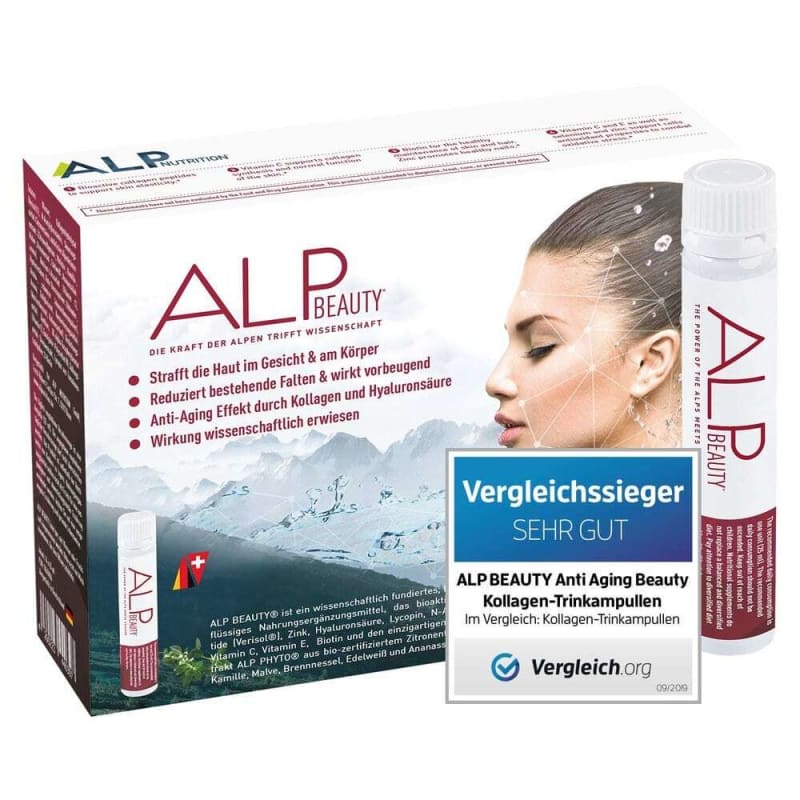 ALP Beauty Коллагеновая питьевая ампула 14x25 мл (Гиалуроновая кислота, Биотин, Цинк) Против старения
