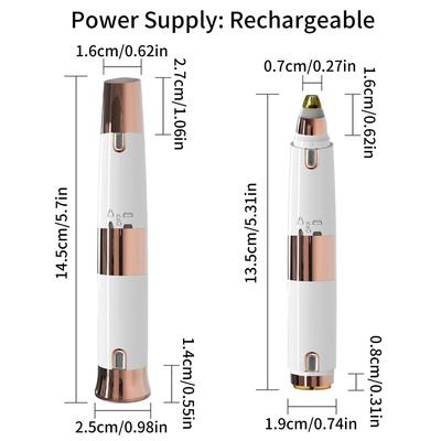 Новая бритва для женщин 2-в-1 с двойной головкой, триммер для бровей, электрический нож для стрижки бровей, ручка для стрижки бровей, портативная