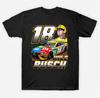 Футболка с гоночной графикой Kyle Busch #18 Чемпион серии Nascar Cup Новая