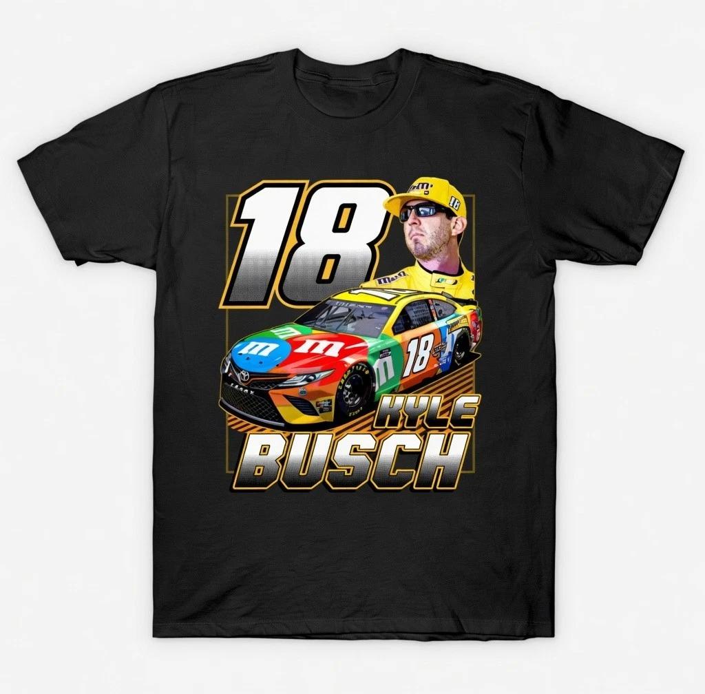 Футболка с гоночной графикой Kyle Busch #18 Чемпион серии Nascar Cup Новая