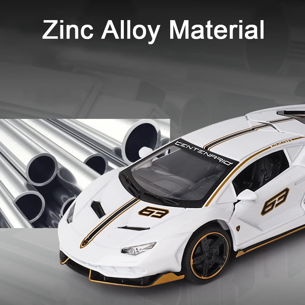 Масштаб 1/32 Lambo LP770-4, литая под давлением модель автомобиля, игрушечный автомобиль из сплава с откидным механизмом, звуком и светом, 3 открытые двери, подарок для детей, малышей, мальчиков и девочек