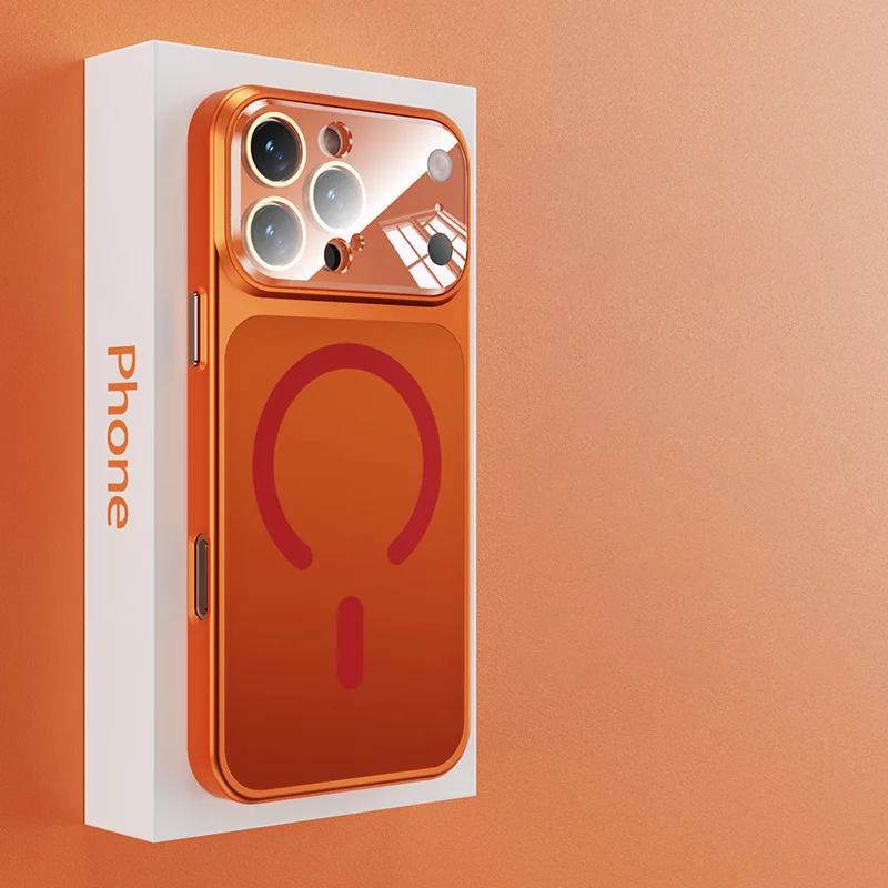 Original Matte For Magsafe Wireless Charge Nano AG Case for iPhone 17 16 15 14 13 Pro Max Tempered Glass Camera Protection Cover