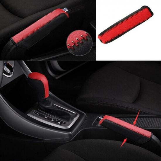 For Hyundai Elantra 2011-2016 Leather Red Black Hand Brake Lever Trim Cover 1PCS
