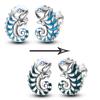 New 925 Sterling Silver Stud Earrings Cat Elephant Star Circular Stud Earring Gift Jewelry