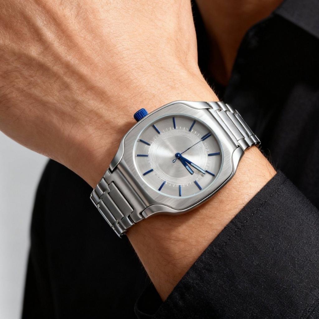 Stainless steel replica 1:1 ultra-thin quartz men's waterproof luminous fashion watch