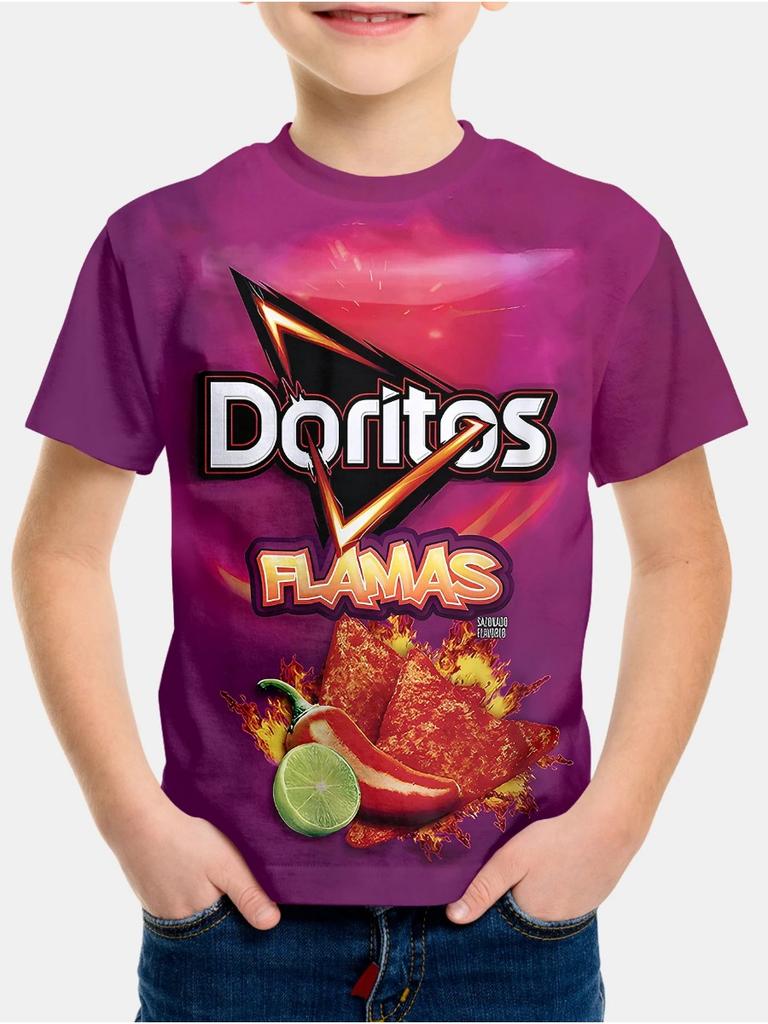 Модная детская футболка с 3D-печатью, круглый вырез, короткий рукав, для мальчиков и девочек, повседневные топы для детей