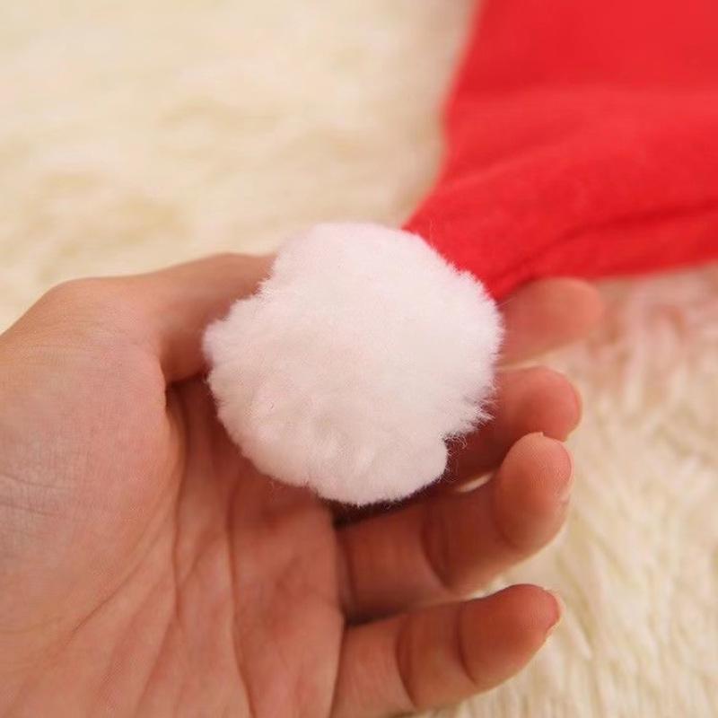 Большая красная флисовая шапка Санты для взрослых и детей - Праздничный рождественский аксессуар для волос и украшение