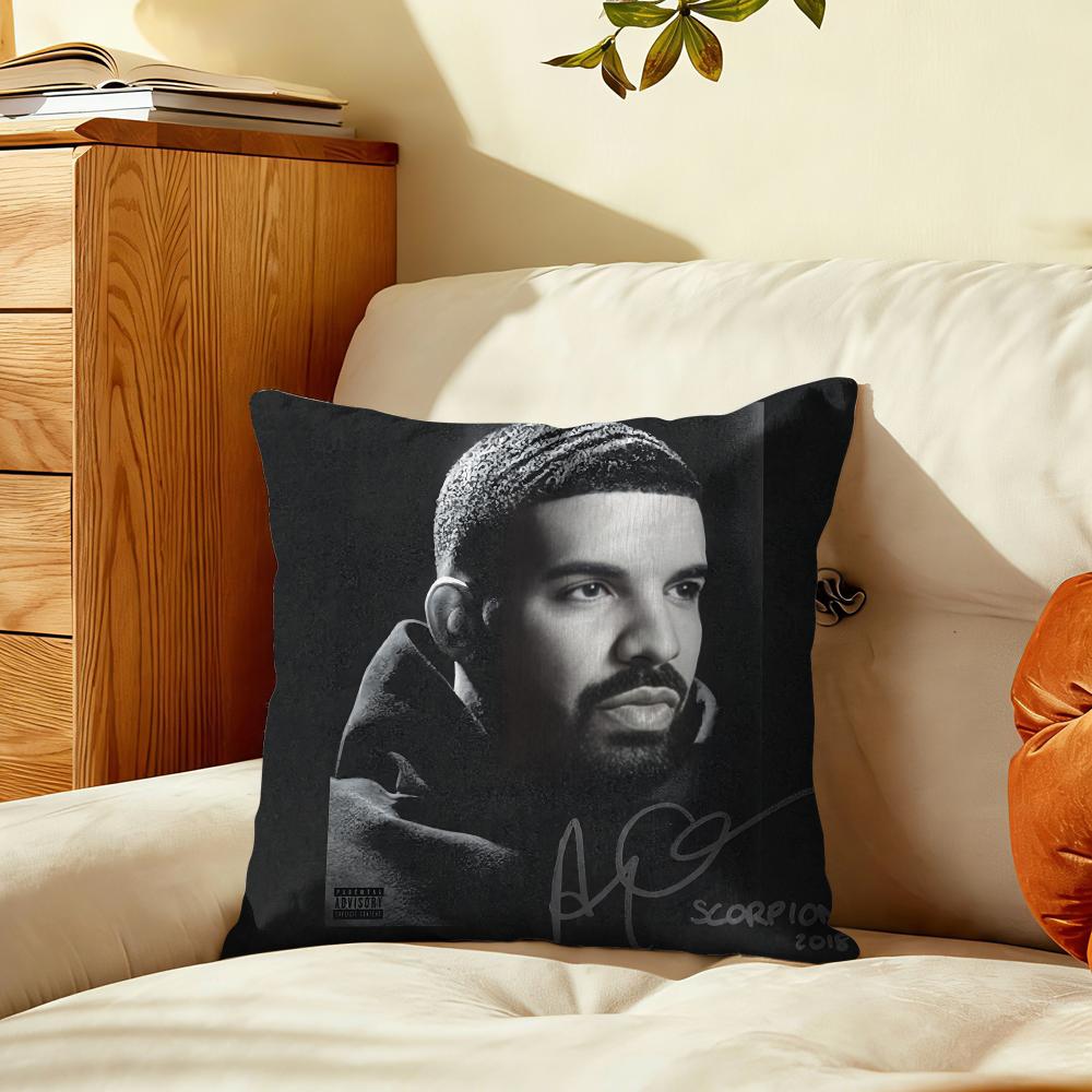 D-Drake For All The Dogs Чехол на подушку из шелковистого короткого плюша с потайной молнией Пылезащитный чехол на диванную подушку для домашнего декора