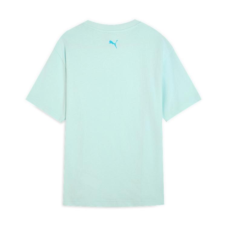 Puma Графическая футболка с логотипом Pt, удобная, универсальная, свободного кроя, с коротким рукавом, мужская, топы, синяя 632982-96