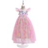 "2023 Christmas Unicorn Princess Dress for Girls, Mesh Rainbow Cotton, Ages 4-12"