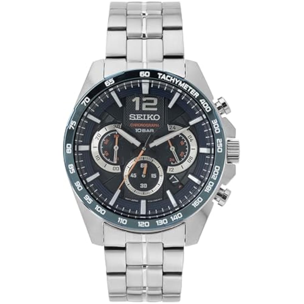 Seiko Часы Seiko Аналоговые Кварцевые Синий Циферблат SSB345P1 Хронограф Аналоговые Кварцевые Темно-синий Циферблат M...