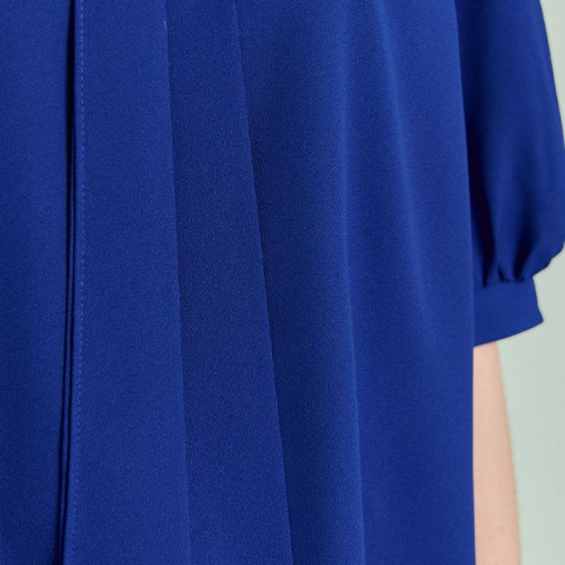 MAXZA Шифоновая блузка с оборками и завязками-лентами 7/8 Zd07qb600on