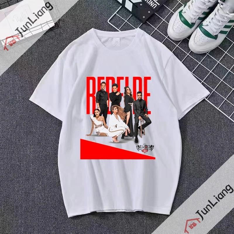 Happy Fashion Tshirt La Line Mens and Womens Style Street Tshirt Crewneck Casual Top Fashion Street Camisetas