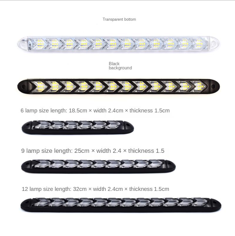 2X светодиодные дневные ходовые огни Arrow Car 12V DRL Switchback Strips с янтарными и белыми последовательными указателями поворота