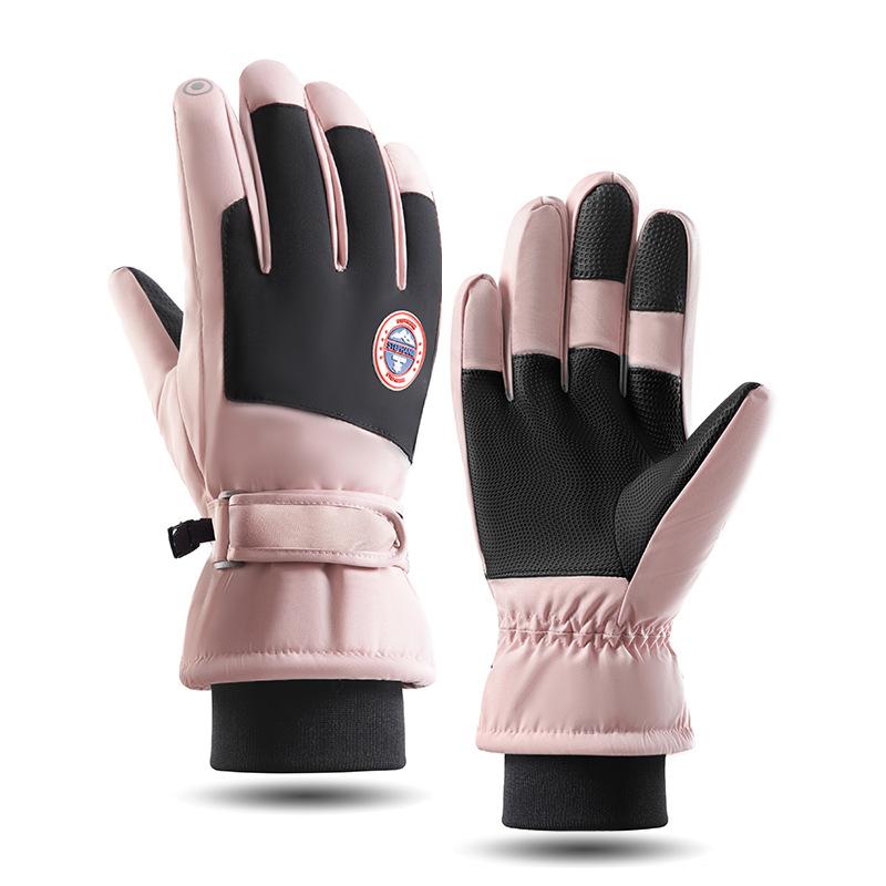 Зимние уличные флисовые теплые водонепроницаемые и противоскользящие перчатки с сенсорным экраном для езды на электровелосипеде и альпинизма