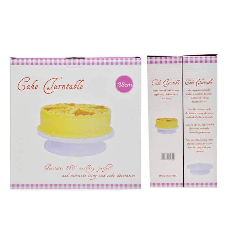 Lightweight Non-slip Plastic Cake Turntable and Piping Smoother