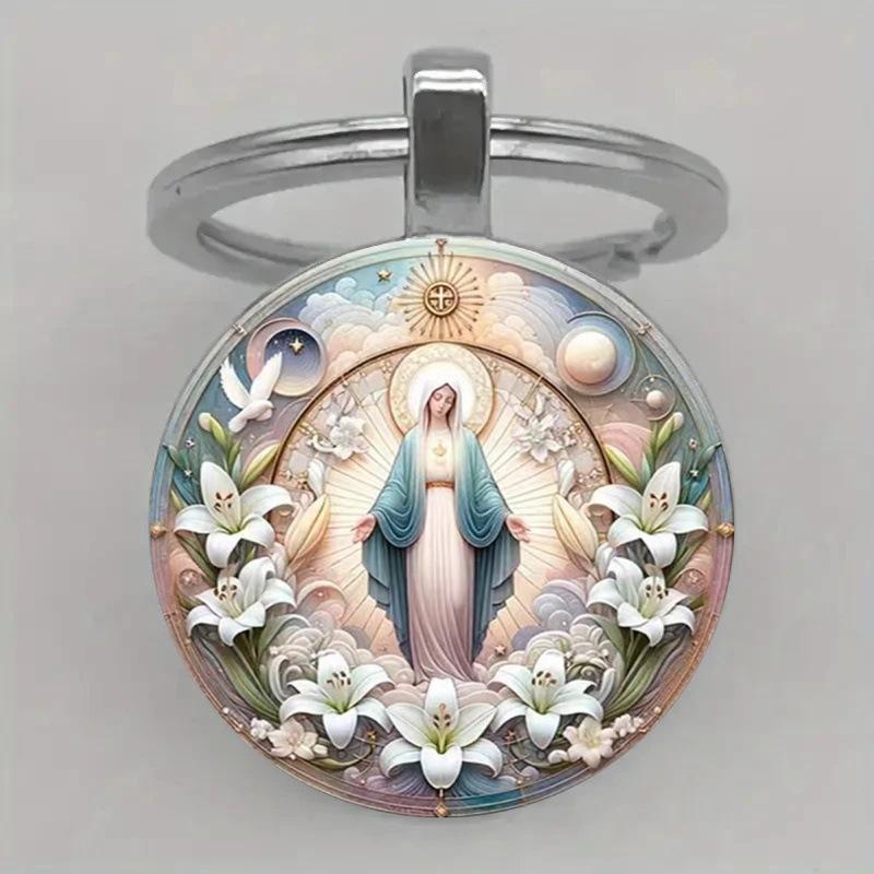 Брелок-подвеска Badge Time Gemstone Cross Border Accessories Metal Keychain