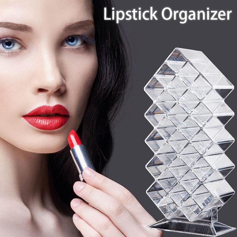 Пылезащитный ящик для хранения косметики, подставка для косметики, держатель для блеска для губ, органайзер для помады