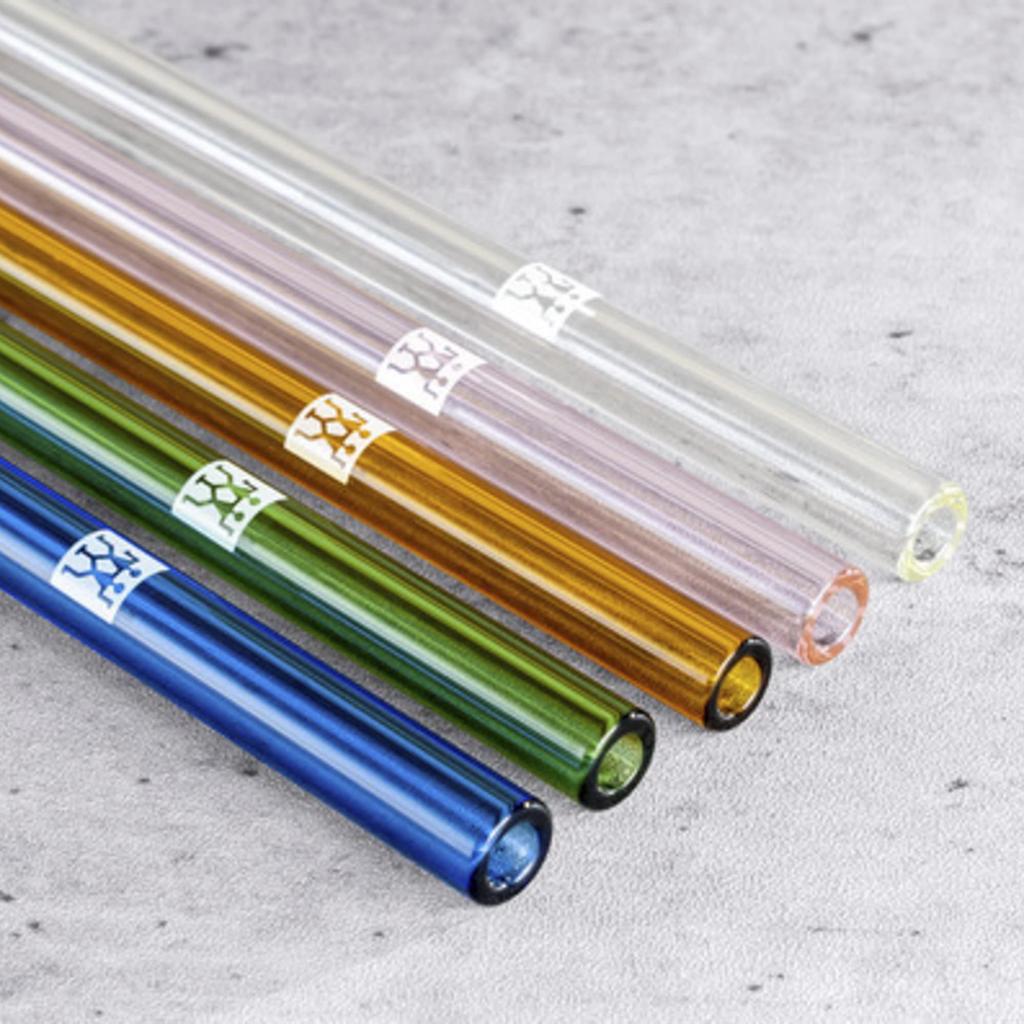 ZWILLING Sorrento Straight Glass Set of Multicolor Straws, 5,