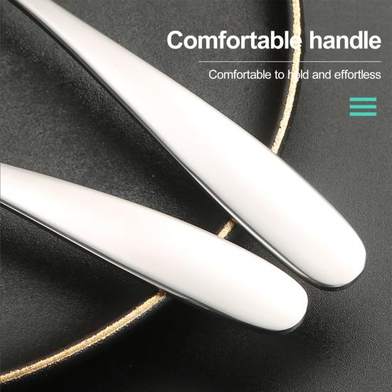 Ложка с квадратной головкой, полированная поверхность, нержавеющая, устойчивая к коррозии ложка для перемешивания из нержавеющей стали, кухонный инструмент
