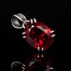 Certified 24 Ct Natural Red Ruby Cushion Gemstone 925 Sterling Silver Pendant