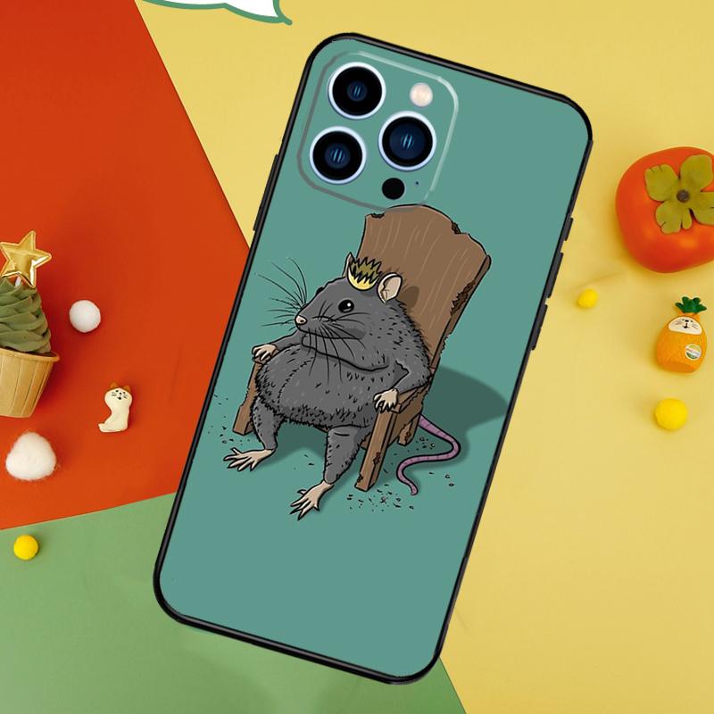 Милый Мультяшный Животный Крыса Чехол для Телефона Для iPhone 17 Pro Max 16 15 14 12 11 13 Pro Max Plus 12 13 Mini 16e 17 Air Чехол