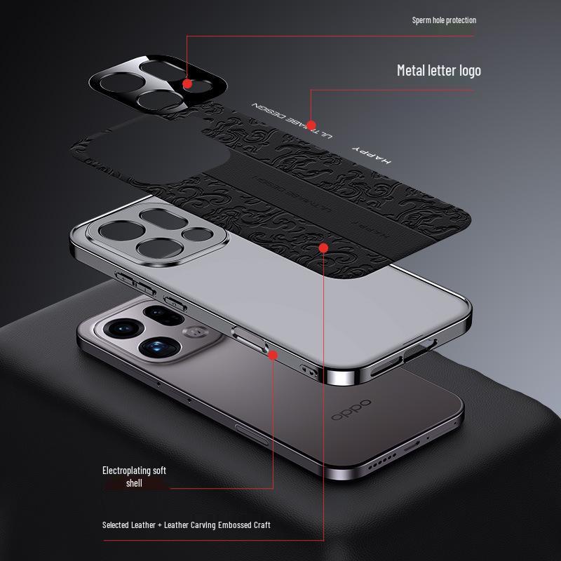 Oppo Find X9/X9 Pro Luxury Anti-Fall Dragon Pattern Protective Phone Case