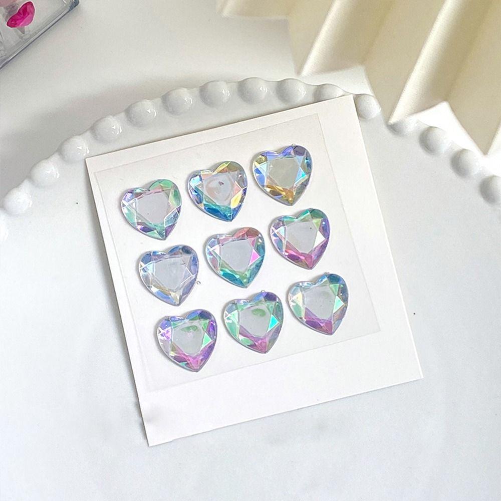 Bling Decorative Sticker Love Heart Rhinestone 3D Crystal Sticker DIY Children Toys