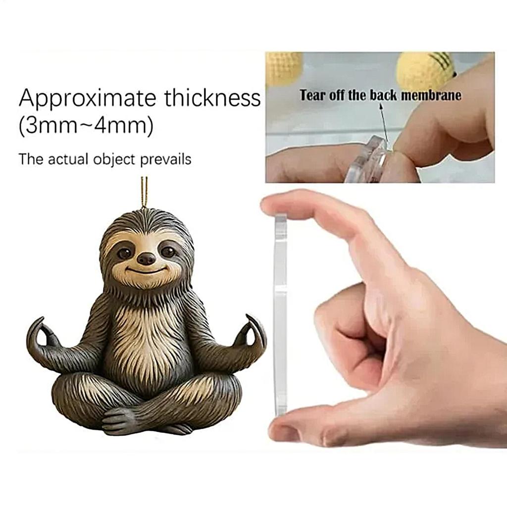 Ленивец Рождественский Календарь Обратного Отсчета Акриловое Украшение 24 Дня Адвент Декор для Дома Праздничная Вечеринка Зимний Рождественский Подарок