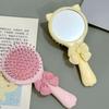 Bow Cat Claw Mirror Comb 2-In-1 Portable Airbag Comb Handheld Mirror Air Cushion Massage Comb Hairdressin Girl Birthday Gift