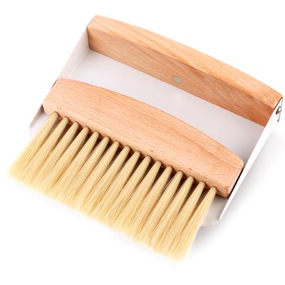 Маленький набор совка и щетки Мини портативный совок и щетка Деревянная щетка для стола Металлический совок для подметания стола, Количество