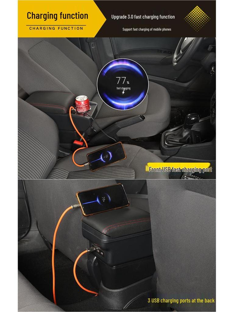 Universal Car Center Console Armrest Box Storage