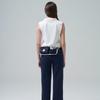 Blu DoT Sleeveless T shirT Color Block Ow